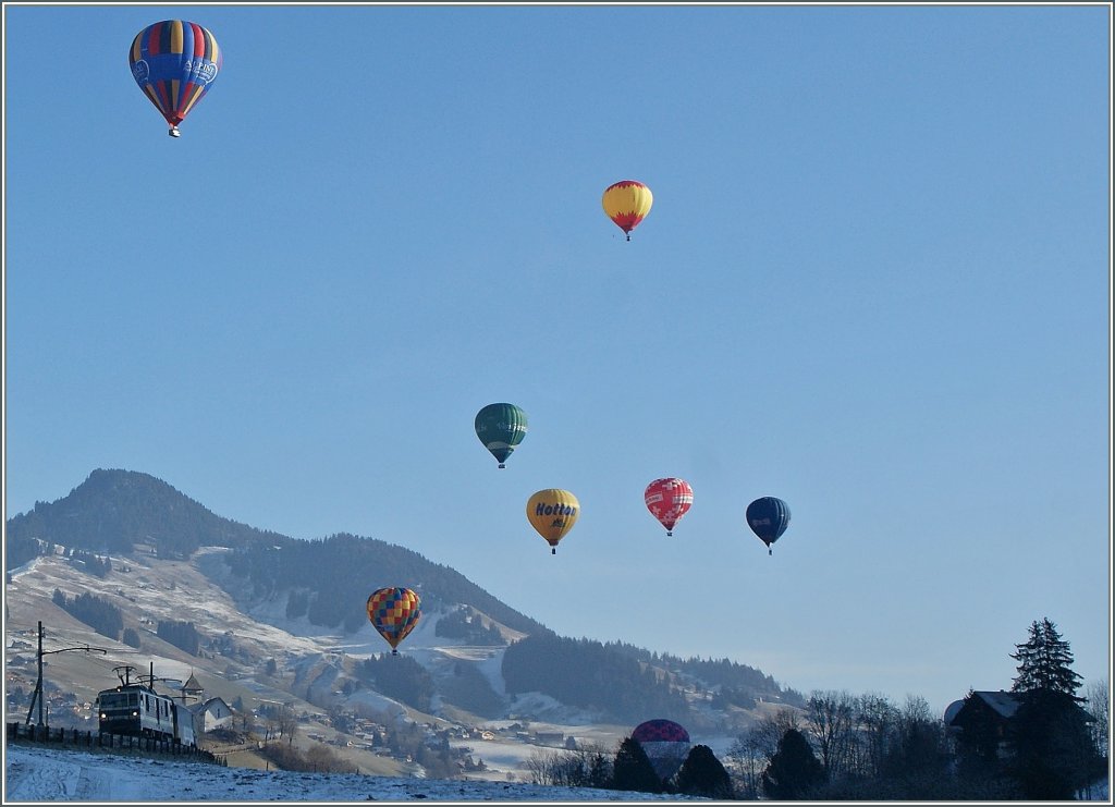 Bald fliegen sie wieder...
Ch�teau d' Oex, den 23. Jan. 2011