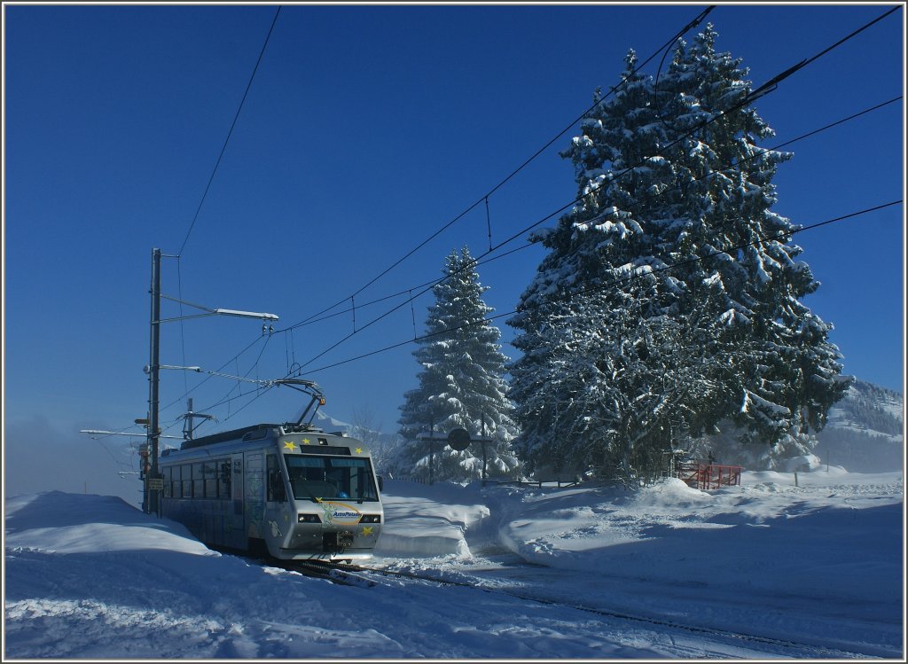 Der CEV Beh 2/4 72 Astro Pleiades ist an der Endstation angekommen.
(19.12.2012)