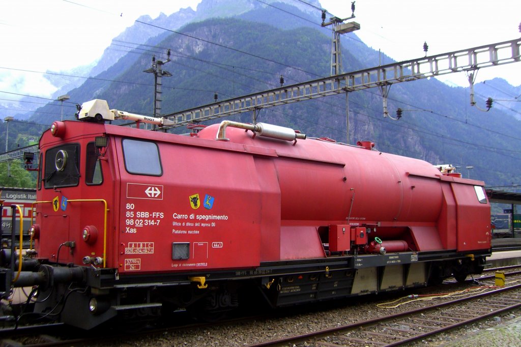 Teil des L�sch- und Rettungszuges der SBB, aufgenommen am 29.07.2007 in Erstfeld.