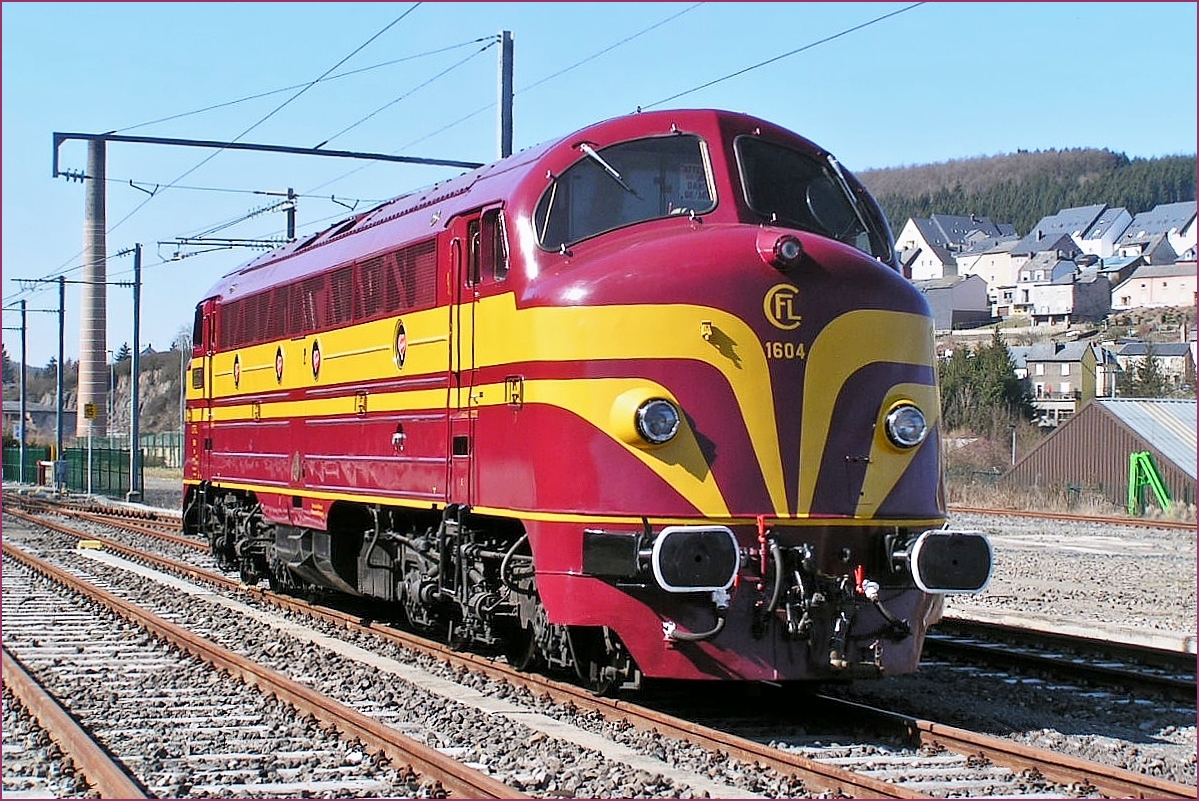 . Altes Sch�tzchen - Beim St�bern in alten Ordnern findet man so manches Sch�tzchen. Am 19.03.2006 stattete die Museumslok 1604 der Stadt Wiltz einen Besuch ab und konnte im dortigen Bahnhof abgelichtet werden. (Hans)