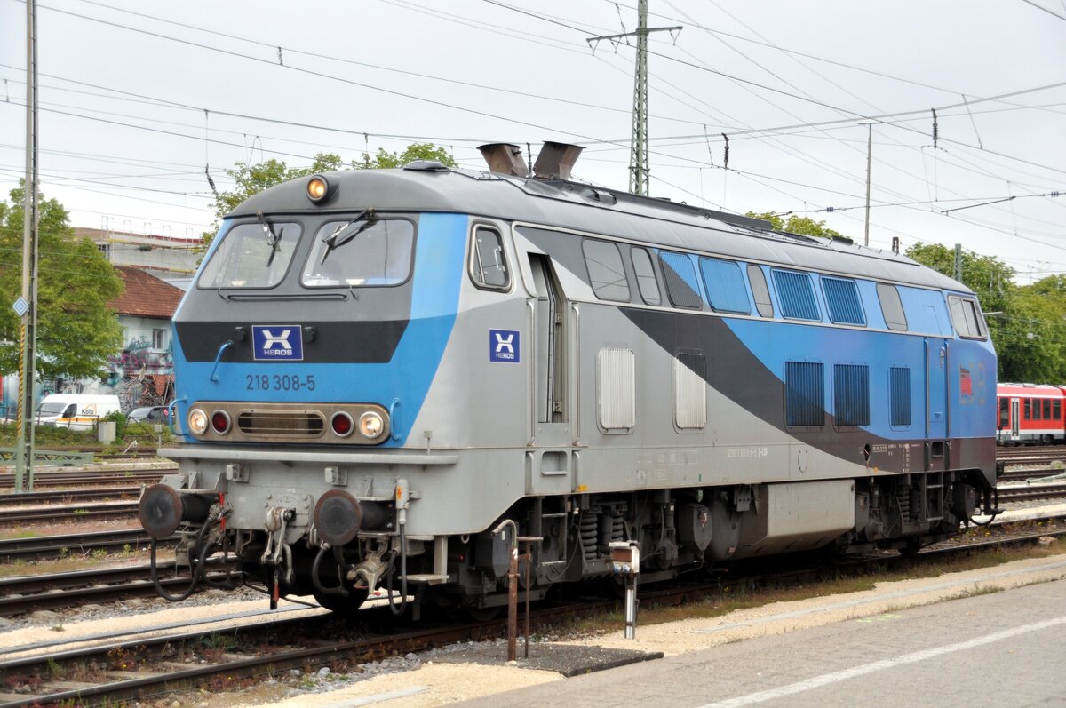218 308-5 Heros 92 80 218 308-5 D-LDB in Ulm am 26.04.2024.