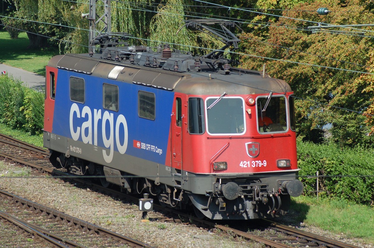 421 379-9 der SBB in Lindau am 30.08.2008. Es handelt sich um die ehemalige re 4/4 II Nr. 11379.