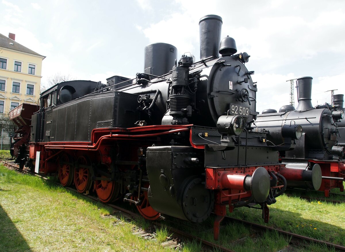 92 503 im Bw Dresden Altstadt am 17.04.2015.