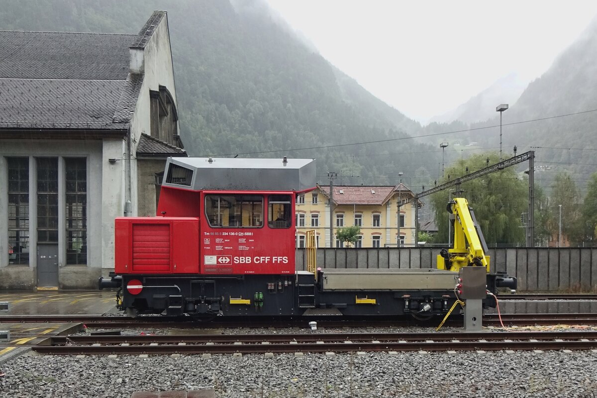 Am verregneten 19.September 2021 steht 234 136 in Erstfeld.
