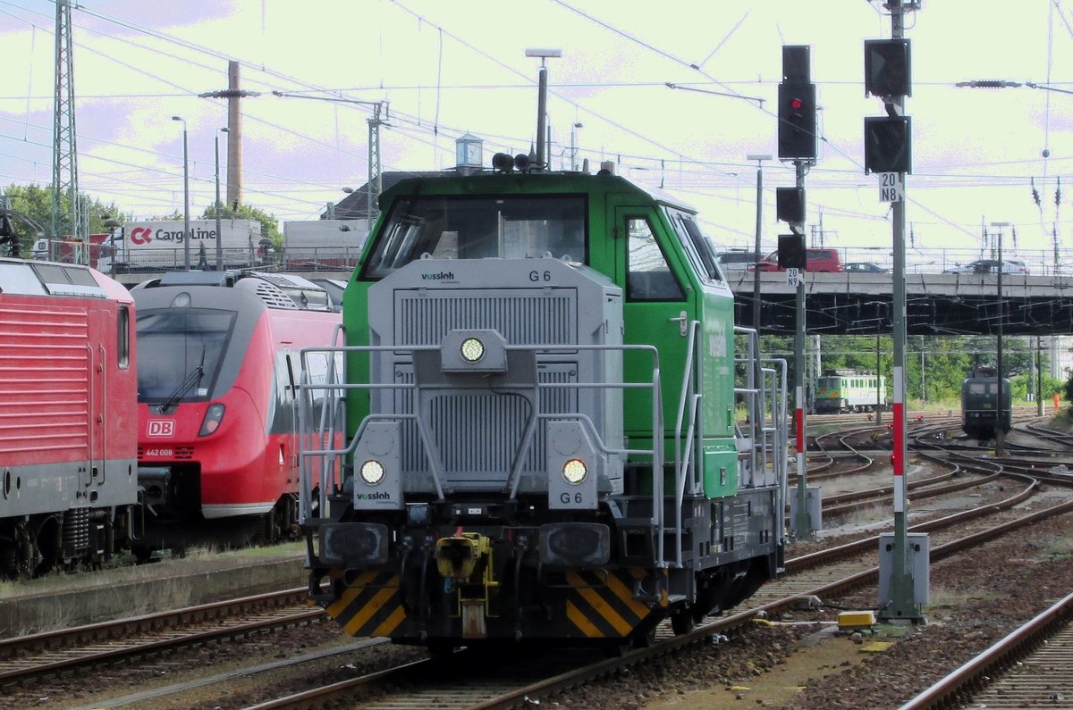 An 23 September 2014 steht Vossloh 650 018 in Cottbus.