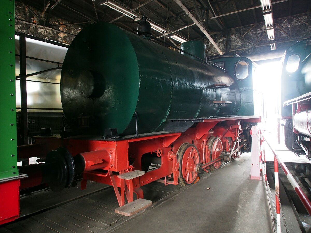 Dampfspeicherlok im Sächsischen Eisenbahnmuseum am 19.04.2017.
