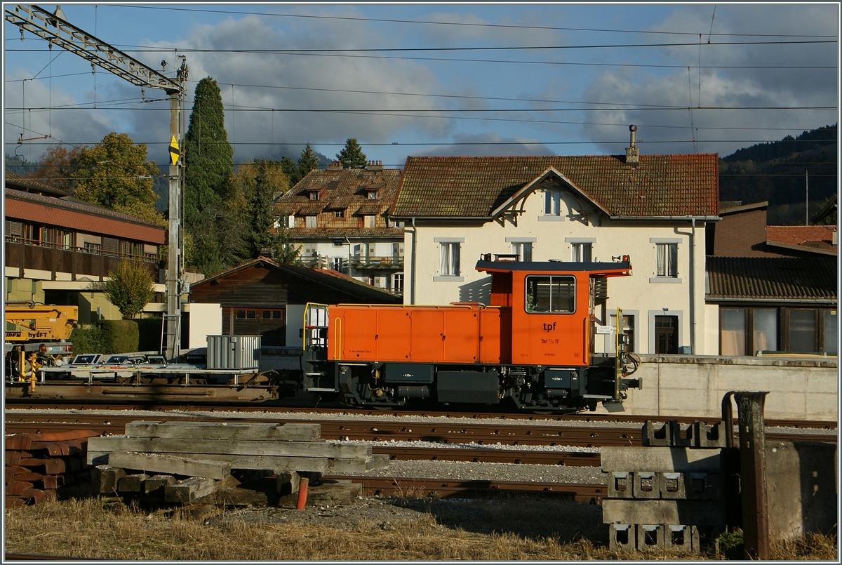 Der TPF Tm 2/2 17 in Ch�tel St-Denis. 
30. Okt. 2013