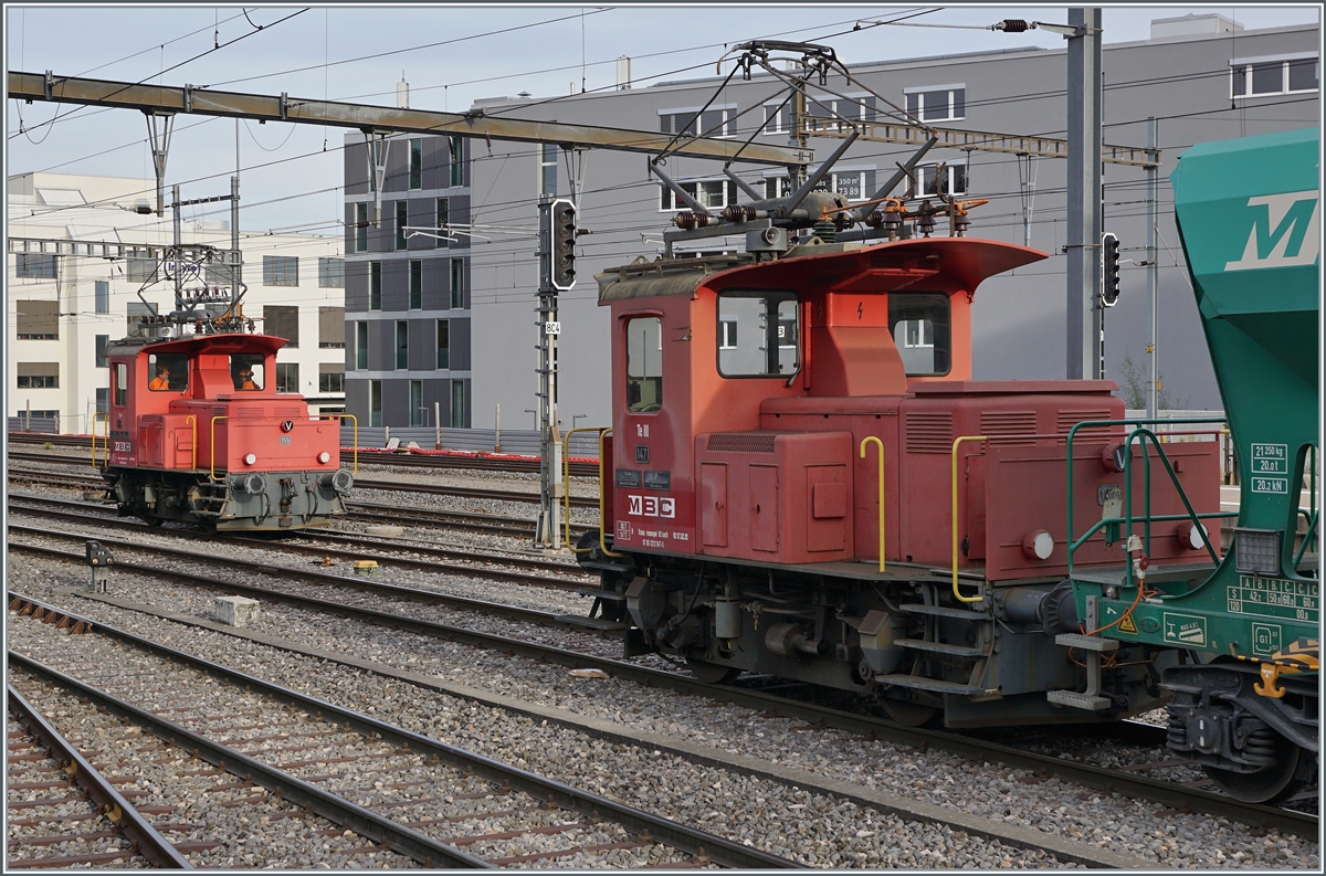 Die beiden BAM MBC Te 2/2 155 und 147 sind in Morges mit dem Man�ver f�r die Kiesz�ge Apples - Gland und Gland - Apples besch�ftigt. 

18. Okt. 2021