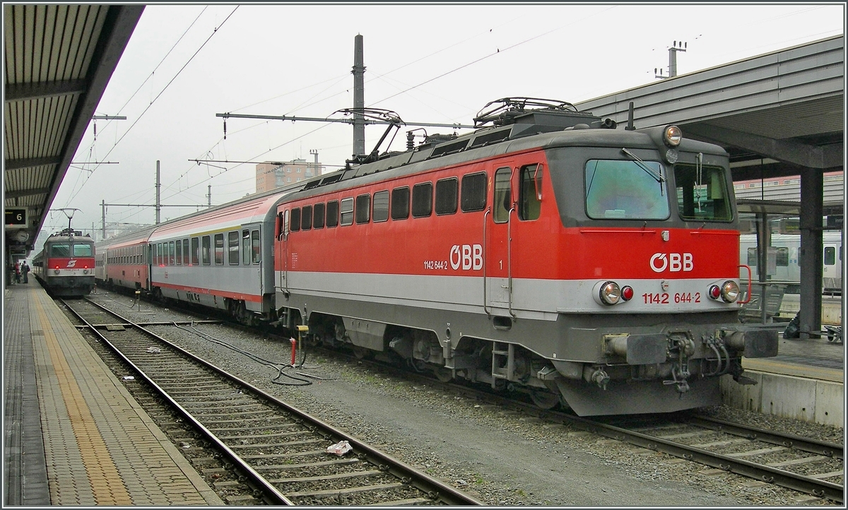 Die �BB 1142 644-2 in Innsburck. 
11. Jan. 2007