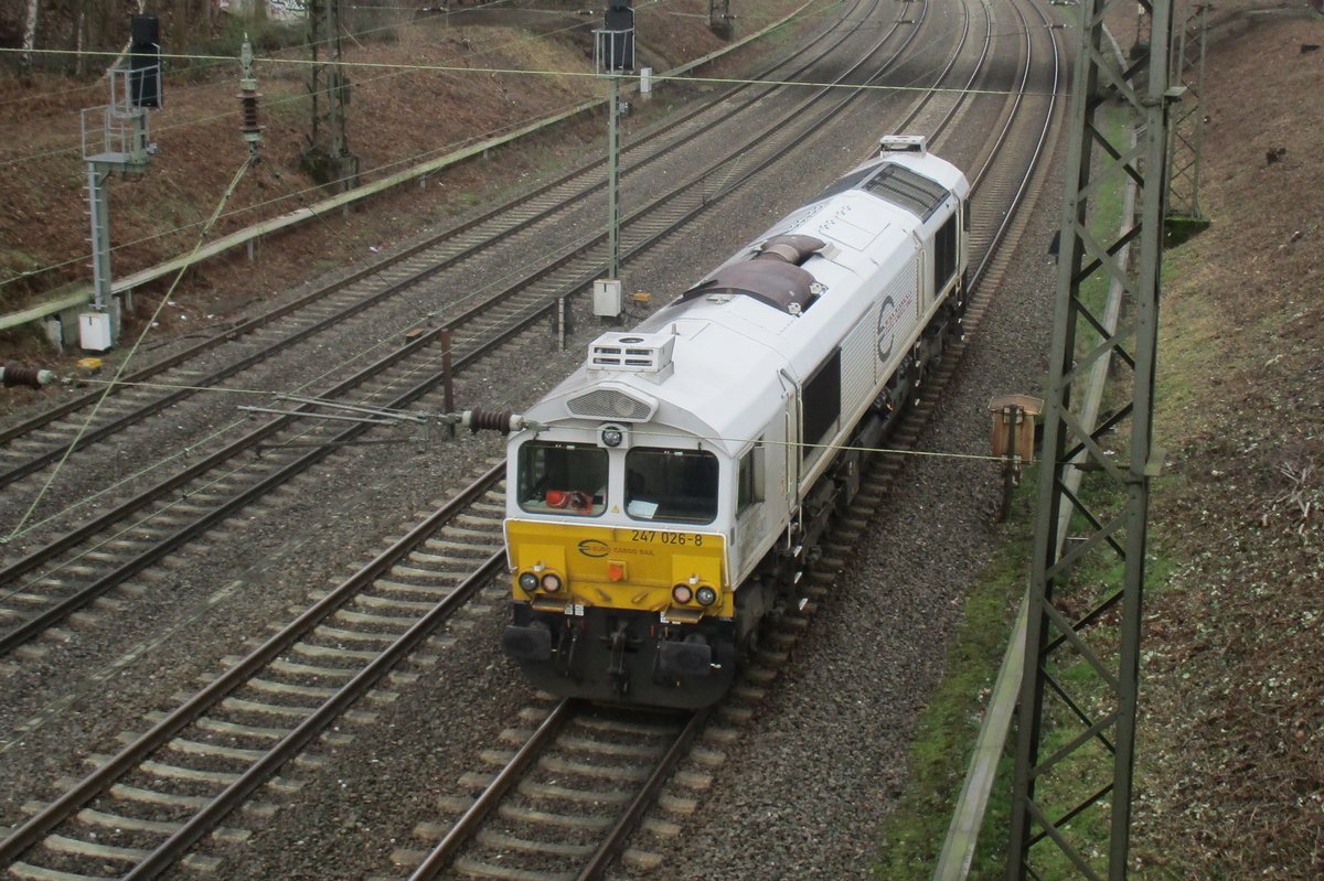 ECR 247 026 durchfahrt Duisburg-Kaiserberg am 30 Jänner 2018.