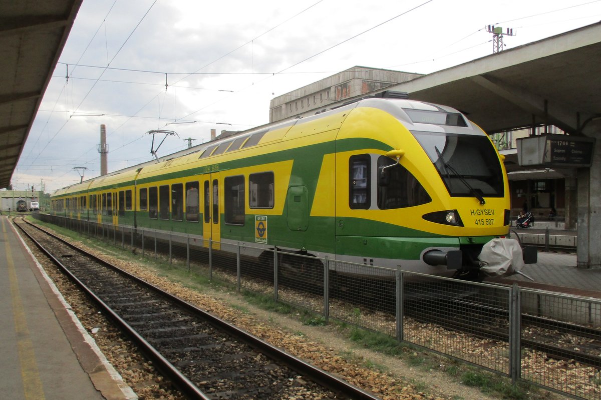 GySEV 415 507 steht am 10 Mai 2017 in Gy�r.