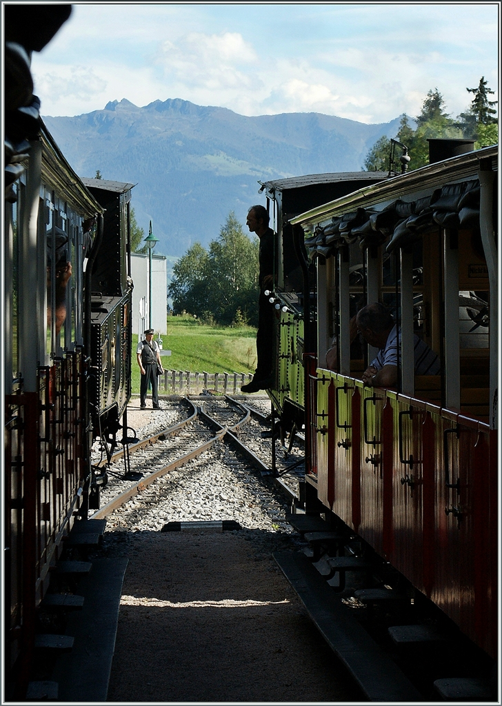 Impressionen einer Zugskreuzung bei der Aachenseebahn. 
16. Sept. 2011