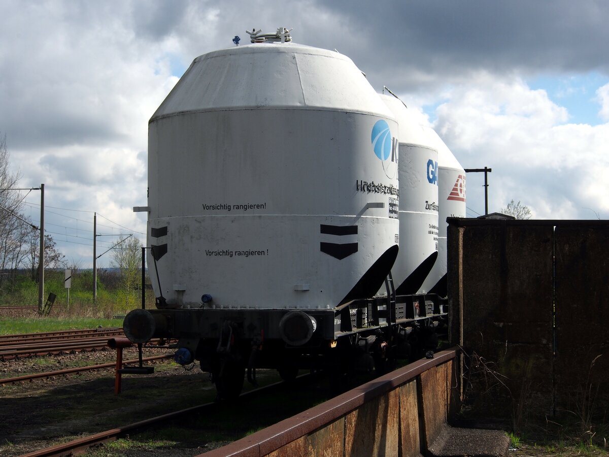 Kohlenstaubwagen GATX Rail Germany im S�chsischen Eisenbahnmuseum Chemnitz am 19.04.2017.
