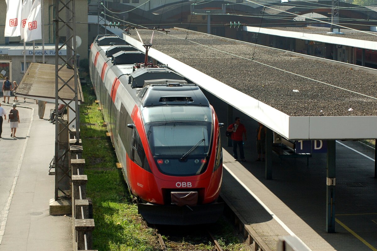 ÖBB 4024 032-7 in Lindau am 30.08.2008. 2008 noch nur Lindau, mit Fertigstellung von Lindau-Reutin lautet der Bahnhof Lindau-Insel.