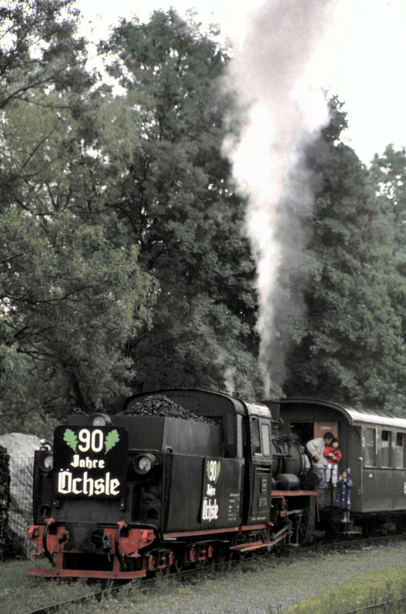 Öchsle Px 48 Nr. 99 1774 beim Öchsle Jubiläum im Mai 1990 in Ochsenhausen.