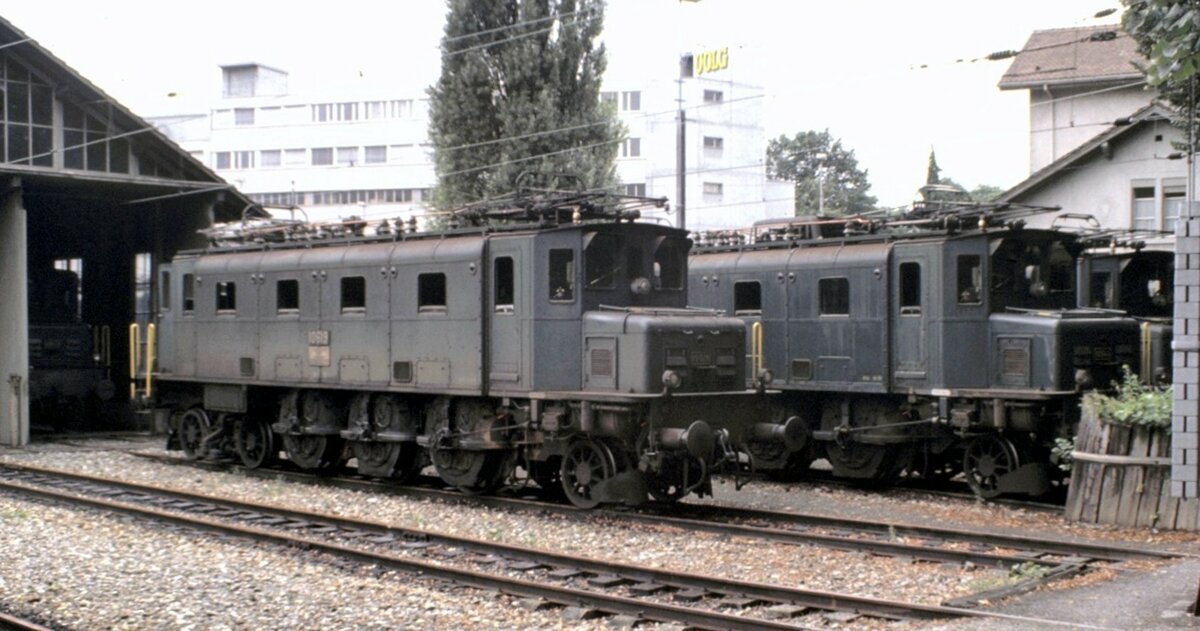 SBB Ae 3/6 I Nr. 10 619 in Winterthur am 16.08.1980.