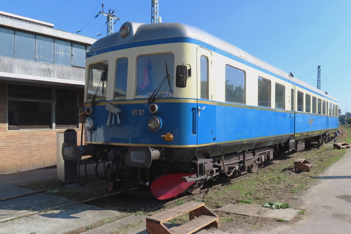 Tag der Schiene 16 September 2023 ins bw Landshut (Bay): VT07 der Bayerische Localbahn steht dessen Tag ins Bw, das f�rs Publikum offengesteld war.