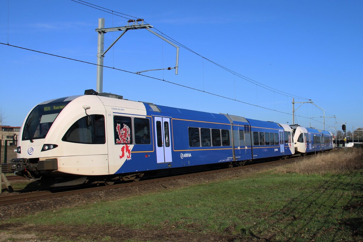 Vom offenbarer Weg wurde am 7 Februar 2026 Arriva 276 bei Venlo nach Tegelen fotografiert.