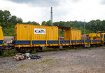   Der Materialwagen 31 80 D-ALPHA 399 8 079-6 Res zur LINSINGER Schienenfräszug SF 03 FFS, Schweres Nebenfahrzeug Nr.