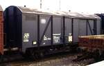 Gedeckter G�terwagen Gm 30 80 DB 9455 759-9 Druckgaslagerwagen Heimatbahnhof Heilbronn bei Heilbronn im September 1987.