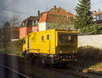 Das Zweiwege-Ultraschall-Schienenprüffahrzeug SPF 101, ein ZARGO - Mercedes-Benz Actros 1832 der Sperry Rail Services Berlin (ex Fahrzeug der Pethoplan GmbH), D-SESAF 99 80 9906 059-7