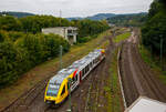 Blick auf den Rangierbahnhof (Rbf) Betzdorf/Sieg (von der Br�cke in Betzdorf-Bruche)........