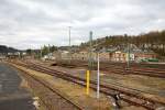 Blick auf das ehemalige AW (Ausbesserungswerk) Betzdorf (Sieg) am 11.04.2015.