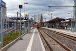   Der Bahnhof Wetzlar am 23.03.2014, gerade f�hrt von der Lahntalbahn (KBS 625) auf Gleis 1 ein Dieseltriebzug der BR 612 als RE 25  Lahntalexpress  (Koblenz Hbf - Limburg/Lahn - Wetzlar - Gie�en -