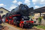 Die Zweizylinder-Heißdampf-Schnellzuglokomotive DB 01 150, ex DB 001 150-2, ist leider aufgrund eines Laufwerkschadens, beim Dampfspektakel 2014, nicht zum Einsatz gekommen.