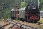 Sonderzug mit 23 058 verlasst am 9 Juli 2022 Amstetten (Württemberg) auf den Weg nach Ulm Hbf.