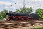   Dampfspektakel 2014 - Die schnelle Güterzug-Einheitsdampflokomotivene 41 018 der Dampflok-Gesellschaft München e.V., ex DB 042 018-2, ex DB 41 018, ex DR 41 018, fährt am 31.05.2014