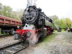 95 1027-2 hat Kohlen gefasst, beim 8.Dampfloktreffen in Dresden Altstadt am 15.04.2016.