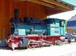 Die 99 7204 der MME  Märkische Museums-Eisenbahn, ex DRG / DB 99 7204 abgestellt am 23.05.2011 in Herscheid-Hüinghausen.