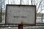 Das vergessene Schild in Ulm am 15.12.2009.