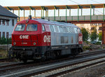 Die OHE-Cargo 200086 (92 80 1216 158-6 D-OHEGO), ex DB 216 158-6, steht am 23.09.2016 beim Bahnhof Gie�en.