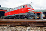Die 218 191-5 (92 80 1218 191-5 D-MZE) der MZE - Manuel Zimmermann Eisenbahndienstleistungen, Hellenhahn-Schellenberg (Ww), ex DB 218 191-5, am 28.10.2018 auf der Drehscheibe im S�dwestf�lische