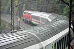 218 499-5 und eine weitere 218 mit IC 2012 Allgäu auf der Geislinger Steige am 25.09.2010.