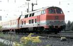 218 137-8 City Bahn bei der Jubil�umsparade 150 Jahre Deutsche Eisenbahn in N�rnberg am 14.09.1985.