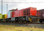   Die LOCON 302 (92 80 1275 809-2 D-LOCON) der LOCON Logistik & Consulting AG, ex CFL Cargo 1507, abgestellt am 15.10.2017 beim ICE-Bahnhof Montabaur.