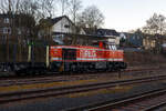 Die RLG 54 / 175 504-9 (92 80 1275 504-9 D-RLG) eine MaK G 1206 der RLG - Regionalverkehr Ruhr-Lippe GmbH (Soest), vermietet ans Schwesterunternehmen WLE - Westfälische Landes-Eisenbahn GmbH,