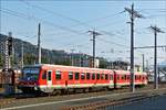 Diesel Triebzug der BR 628 ist im Bahnhof von Salzburg noch regelmäßig zu sehen, hier verlässt der Zug 628 543 den Bahnhof in Richtung Braunau.