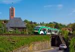 Der VT 259 der vectus (ein Alstom Coradia LINT 41) f�hrt am 05.05.2013 von Diez (Lahn) weiter in Richtung Koblenz.
