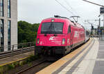 Die PKP Intercity  Husarz  Husar 5 370 010 (91 51 5370 005-8 PL-PKPIC 1251, ex 91 80 6183 610-5 D-STSLM), eine PKP BR EU 44 bzw. Siemens ES64U4-D, erreicht am 24. Juni 2017, mit dem IC 2078 von Dresden Hbf, den Zielbahnhof Berlin Hbf. Gleichdrauf wird der Zug hier zum EC 45 (DB) / EIC 71004 (PKPIC) „Berlin-Warszawa-Express“ von Berlin Hbf über Poznań Główny (Posen) nach Warszawa Wschodnia (Warschau Ost). 

Die Siemens ES64U4-D (wie Taurus III) wurde 2009 vom Siemens-TS Werk in Linz unter der Fabriknummer 21664 gebaut und im März 2010 erst als 183 605 (91 80 6183 610-5 D-STSLM) von Siemens in Deutschland eingestellt und an die PKP Intercity vermietet, im Juli 2010 übernahm dann die PKP Intercity. Hier 2017 fuhr sie mit der Ganzreklame  T-mobile - Supernet . Bei der PKP wird sie als Baureihe EU 44 „Husarz“ (Husar) geführt. Die Lok hat die Zulassung in PL/ D/ A/ CZ.

Die ES64U4 ist eine schnellfahrende Mehrsystemlokomotive für das europäische AC- und DC-Schienenverkehrsnetz. Sie erweitert die Siemens EuroSprinter-Familie („ES“) im hohen Dauerleistungsbereich von bis zu 6.400 kW („64“) mit den vorhandenen schnellfahrenden Mehrsystem-Universallokomotiven („U“) für AC-Netze sowie den vorhandenen Güterzug-Mehrsystemlokomotiven für AC- und DC-Netze. 

Diese ES64U4 der PKP Baureihe EU 44 ist für den Betrieb in folgenden Stromsystemen geeignet:
AC 15 kV 16,7 Hz
AC 25 kV 50 Hz
DC 1,5 kV
DC 3 kV

Die EuroSprinter-Familie markierte den modernsten Stand der Drehstrom-Antriebstechnik für Universallokomotiven der höchsten Leistungsklasse. 

Am 2. September 2006 stellte die Lokomotive 1216 050, welche sich zu diesem Zeitpunkt noch im Besitz von Siemens befand (und bei der ÖBB später als 1216 025 geführt wurde), auf der Neubaustrecke Nürnberg–Ingolstadt einen Weltrekord für konventionelle Lokomotiven auf. Sie erreichte im ersten Versuch 344 km/h und im zweiten Versuch 357 km/h und überbot damit beide Male den Rekord der SNCF BB 9004 aus dem Jahre 1955 (331 km/h).

Technische Daten:
Spurweite: 1.435 mm
Achsfolge: Bo’Bo’
Länge über Puffer:19.580 mm
Breite: 3.019 mm
Drehzapfenabstand: 9.900 mm
Radsatzabstand im Drehgestell: 3.000 mm
Eigengewicht: 87 t
Dauerleistung:
6.400 kW (8704 PS) bei AC 25 kV und AC 15 kV
6.000 kW bei DC 3 kV
3.000–4.200 kW bei DC 1,5 kV
Höchstgeschwindigkeit: 230 km/h (in Polen zugel. 160 km/h)
Anzahl der Fahrmotoren:  4
Antrieb: Kardan-Hohlwellen-Antrieb
Anfahrzugkraft: 300 kN
Dauerzugkraft: 250 kN
Raddurchmesser: 1.150 mm / 1.070 mm (neu/abgenutzt)
