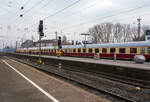 Osnabrück Hauptbahnhof am Sonntag den 10 März 2024:  Die DB 101 001-6 „RHEINGOLD“ (91 80 6101 001-6 D-DB) vom DB Museum Koblenz (BSW—Freizeitgruppe) mit dem 1.