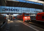 Die 101 111-3 (91 80 6101 111-3 D-DB) der DB Fernverkehr AG hat am 25 Juli 2022 mit einem Nachtzug, bestehend aus Wagen verschiedenen EN aus Ungarn, Kroatien, Slowenien und Italien (dem �BB Nightjet