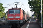Am 03.07.2017 fuhr 111 104 als Ersatz für eine 143 auf der Main-Lahn-Bahn.