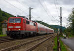   Die 111 161-6 (91 80 6111 161-6 D-DB) der DB Regio Baden-Württemberg erreicht am 09.09.2017, mit dem RE 19034 Singen(Hohentwiel) - Eutingen im Gäu, bald den Bahnhof Horb am Nekar.