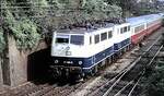 111 190-5 und 111 mit IC in Ulm am 12.09.1987.