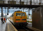 Die 111 059-2 (91 80 6111 059-2 D-DBMP) der DB InfraGO AG, ex DB Netz AG / DB Netz Instandhaltung – Fahrwegmessung am 21 Oktober 2025, mit einem Messzug der DB Systemtechnik GmbH
