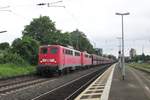 Am 19 September 2014 durchfahrt 140 858 mit Gefolg Bonn-Beuel.